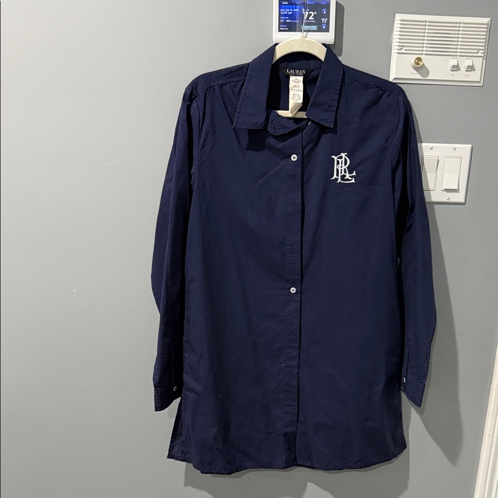Ralph Lauren Navy blouse or cover up - Picture 7 of 10